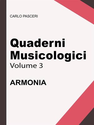 cover image of Quaderni Musicologici--Armonia